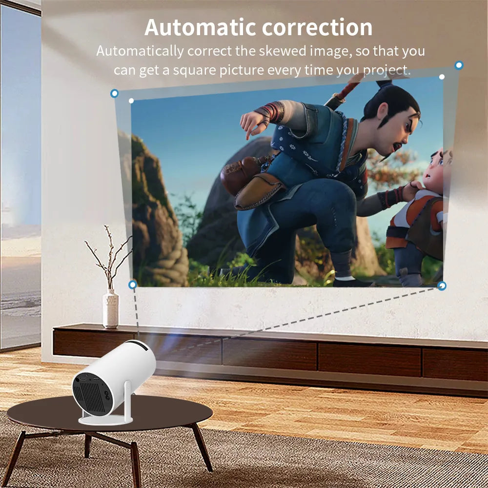 Spotlight Mini Projector HDMI Portable LED Projector Android 11.0 4K Full HD 2.4G&5G WIFI Wireless Connection